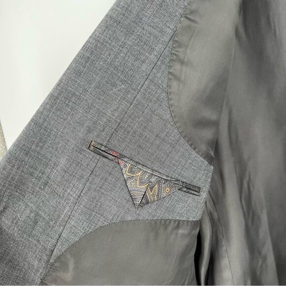 Lauren Ralph Lauren Mens Sportcoat Suit Jacket Blazer 2 button gray wool Stretch - Picture 5 of 15